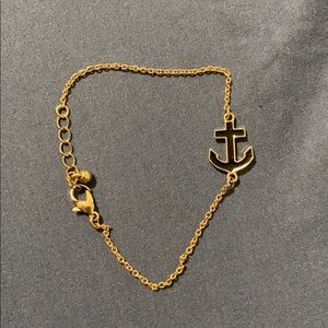 F21 Gold Anchor Bracelet